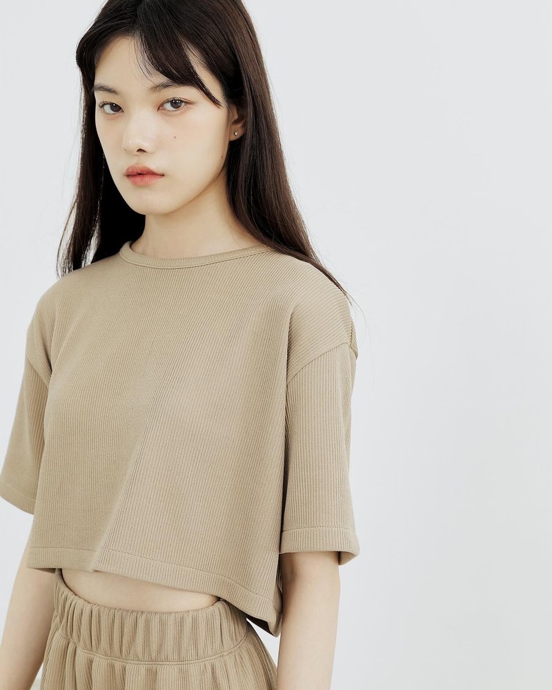 STAND crop tee - 女 T 恤 - 棉．麻 多色