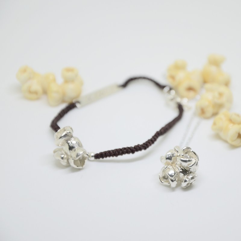 Popcorn necklace - Necklaces - Other Metals Brown