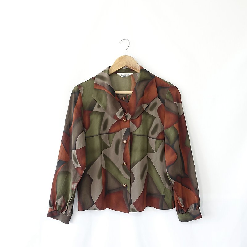 │Slowly│ Fragment-vintage shirt│vintage. Retro. Art. Made in Japan - Women's Shirts - Polyester Multicolor