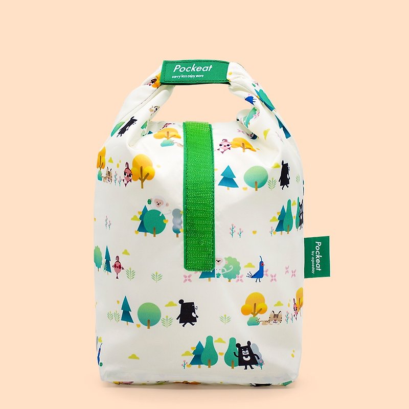 agooday | Pockeat food bag(L) - BEERU  saves trees - Lunch Boxes - Plastic White