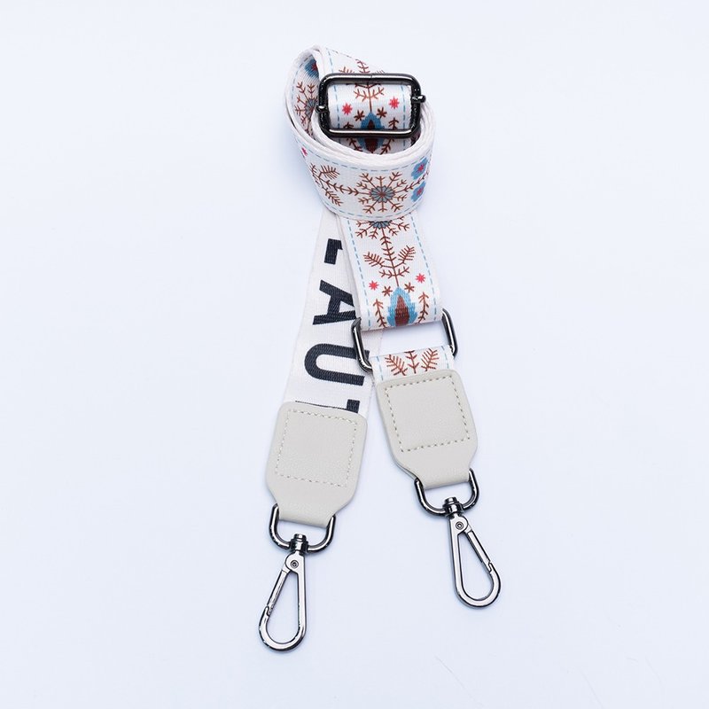 Bodhiyamas - Adjustable / Wide White Snowflake English Double Sided Strap - Snow - Other - Other Materials White