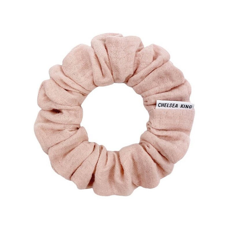 Canadian Chelsea King Linen Series-Small Size Ruffle Hair Bundle-Shell Powder - เครื่องประดับผม - ลินิน 