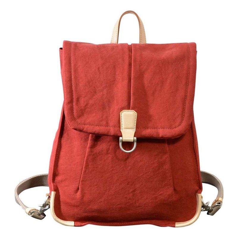 Japanese Kagen TSUMAMU backpack red - Backpacks - Genuine Leather Red