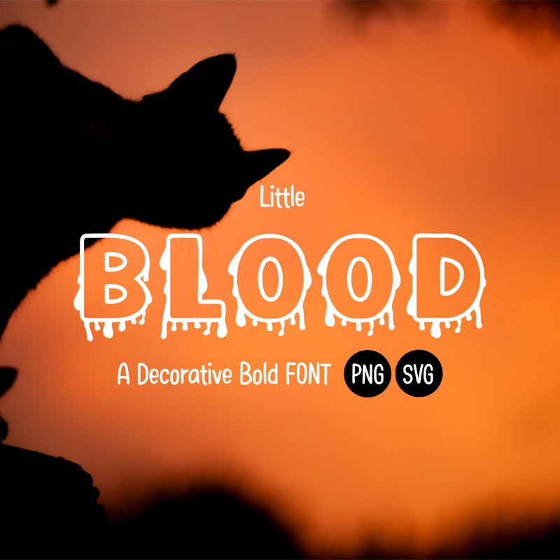 Little Blood SVG PNG Font - 字體設計 - 其他材質 