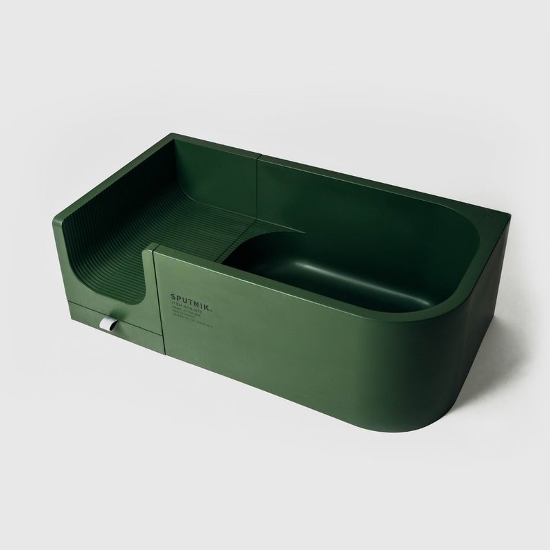 SPUTNIK Functional Cat Litter Box - Green - Cat Litter & Cat Litter Mats - Plastic Green