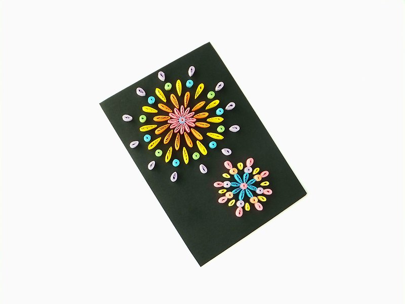Hand made decorative cards-Fireworks - Cards & Postcards - Paper Black