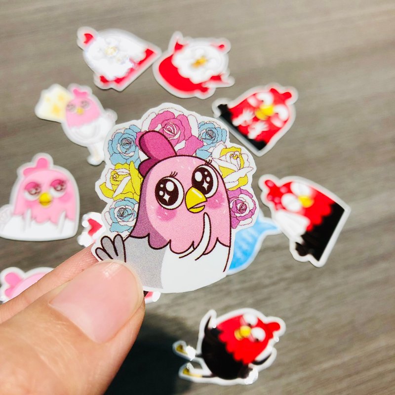 Funny Three Chickens 放3雞 | 好有愛篇 文創貼紙包 12 入 - 貼紙 - 防水材質 
