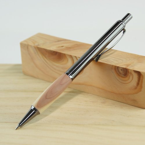 朵拉 | 木作空間 訂製-自動鉛筆+原子筆 按壓式短握位木筆 / 龍柏