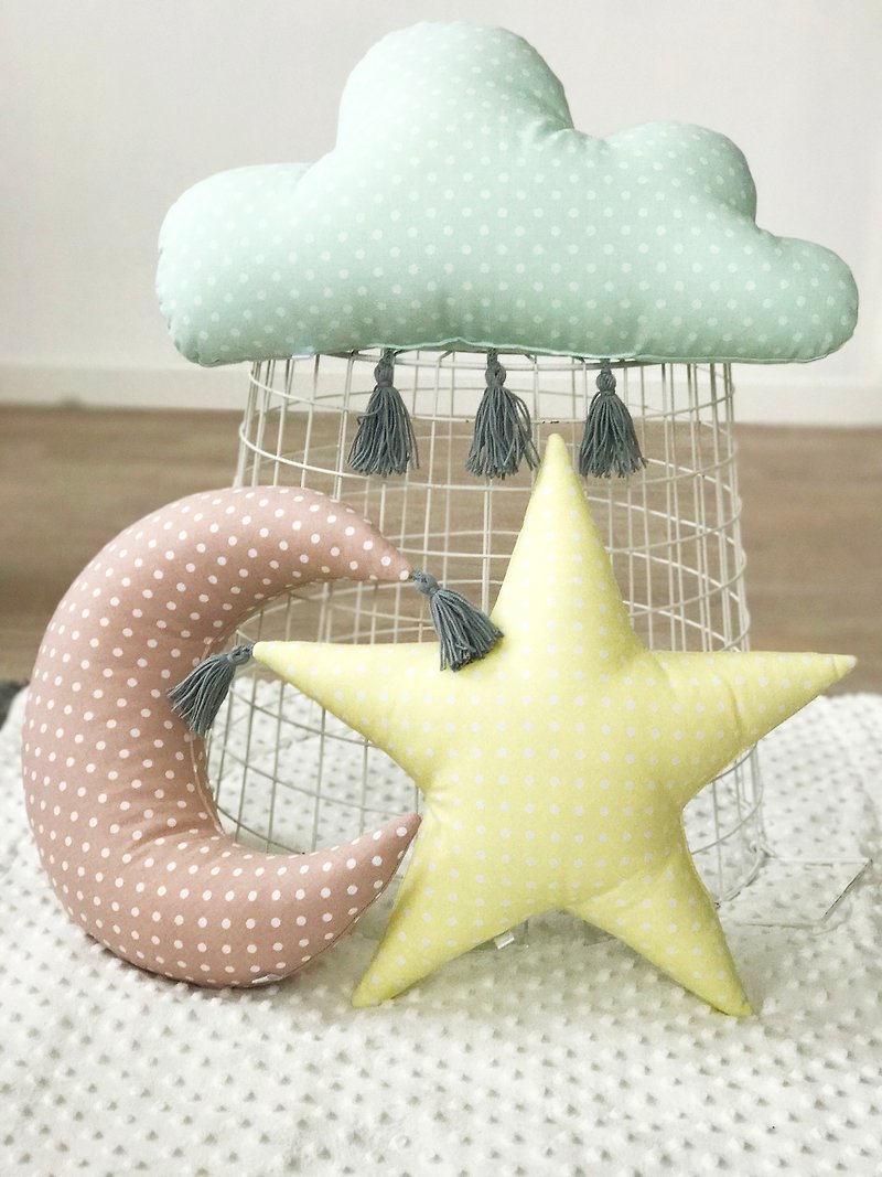Set of 3! Pillow set cloud - star - moon - 嬰幼兒玩具/毛公仔 - 紙 
