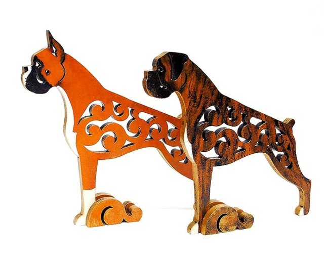 木で作られた彫像ボクサー犬の置物 - ショップ ArtDogs 置物 木で作られた彫像ボクサー犬の置物 - ショップ ArtDogs 置物