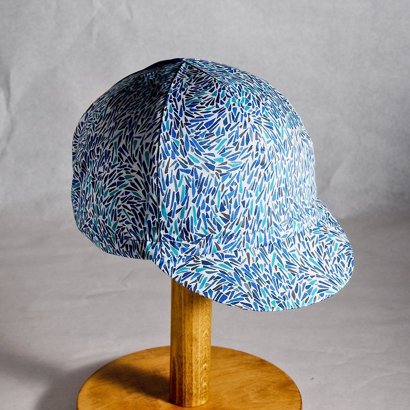 Handmade Cycling Cap - จักรยาน - ผ้าฝ้าย/ผ้าลินิน สีน้ำเงิน
