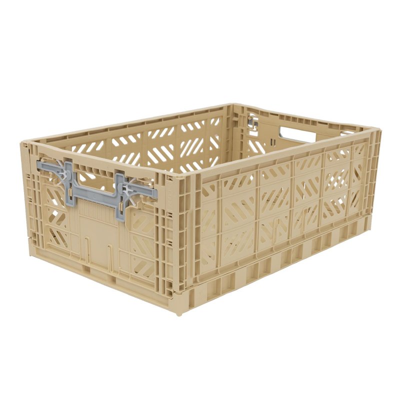 Türkiye Aykasa Folding Storage Basket (L) - Sand Color - กล่องเก็บของ - พลาสติก 