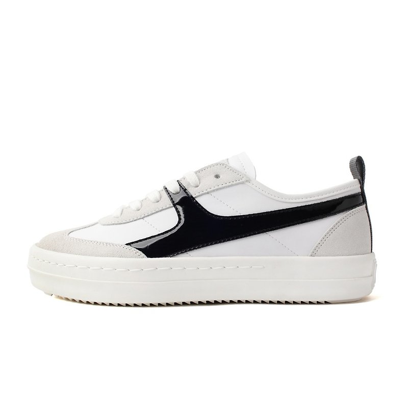 Jdaul Handmade in Korea/ SUPERB CONNIE CLASSIC WHITE/BLACK - Women's Casual Shoes - Faux Leather 