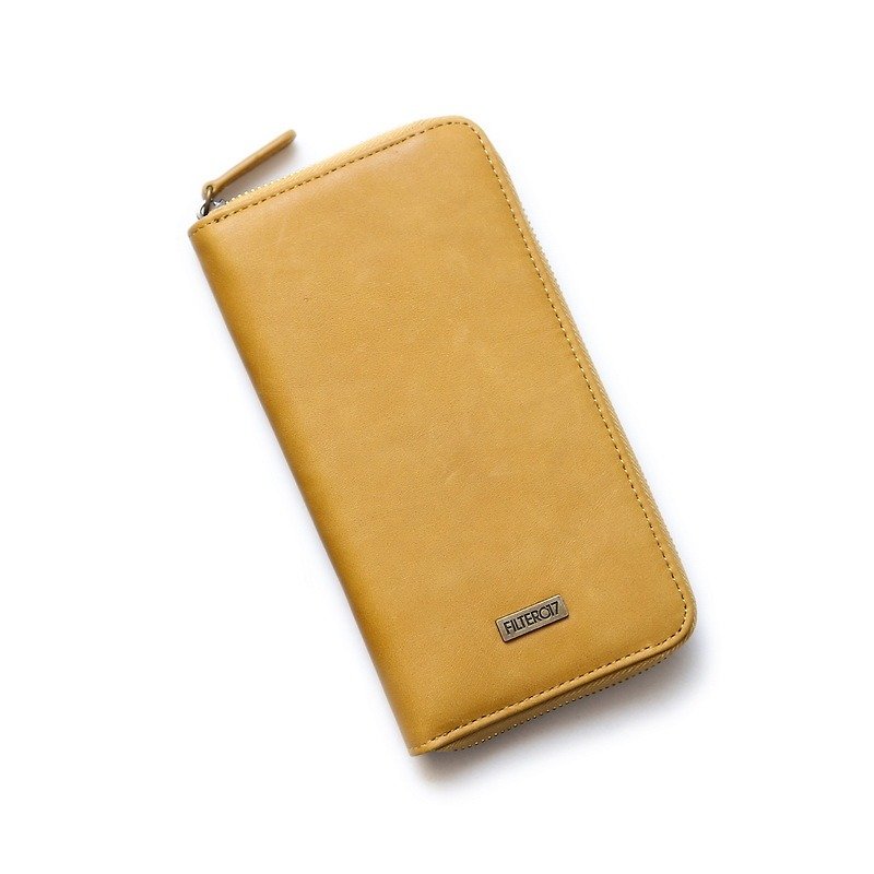 Filter017携帯電話用ウォレットケースハンドチケットカードホルダー（レザー） - 財布 - 革 オレンジ