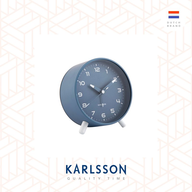 荷蘭Karlsson, Alarm clock Orgullo classic blue 帶小夜燈 - 時鐘/鬧鐘 - 其他金屬 藍色