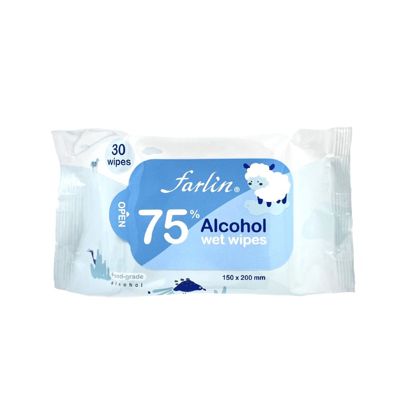 【FARLIN】酒精抗菌濕紙巾_30抽 - 其他 - 其他材質 藍色