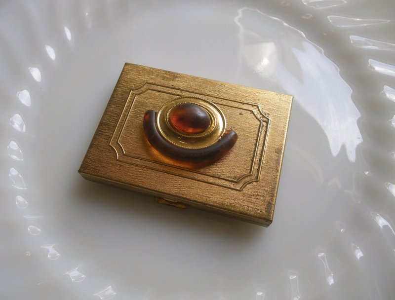 【老時光 OLD-TIME】早期日本銅製隨身鏡盒 - 擺飾/家飾品 - 其他材質 