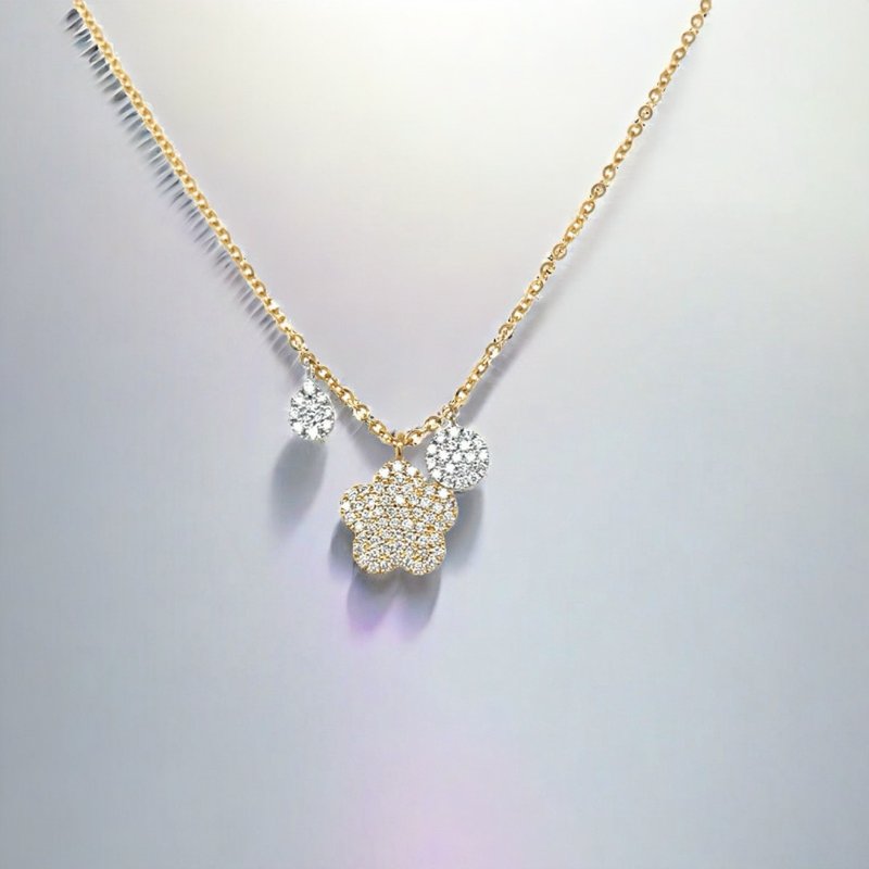 Lucky four leaf clover necklace - สร้อยคอ - เครื่องประดับ 