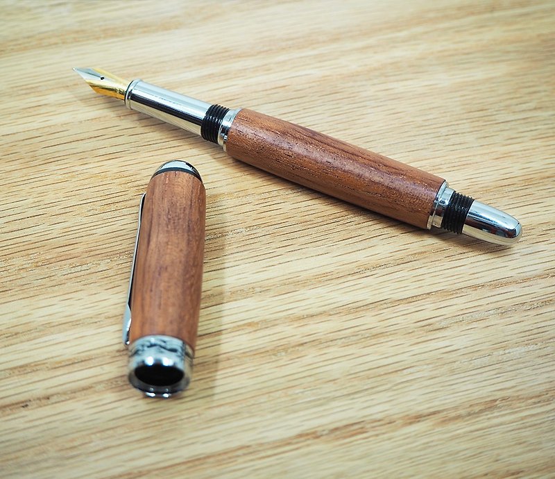 【Customized gift】Safflower pear wood-handmade fountain pen│lettering│gift gift│for personal use│with packaging│ - Fountain Pens - Wood Orange