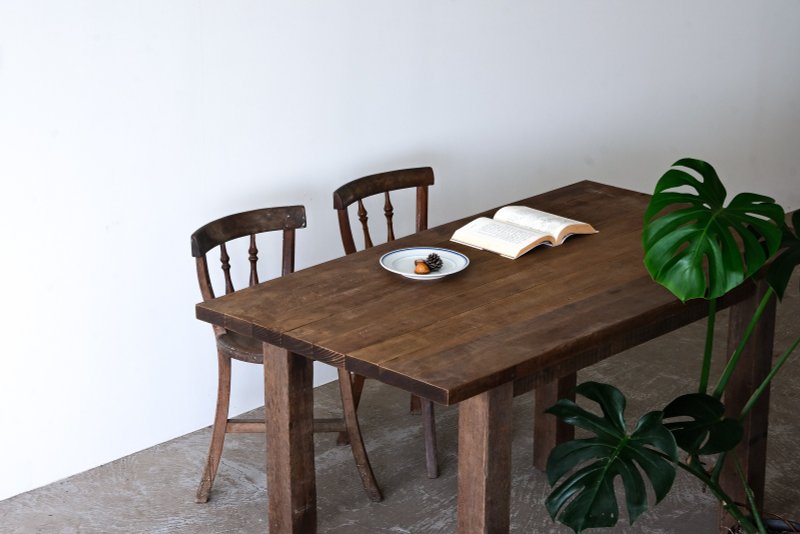 Wood island furniture BOKTO || ancient wood || work table dining table desk - โต๊ะอาหาร - ไม้ 