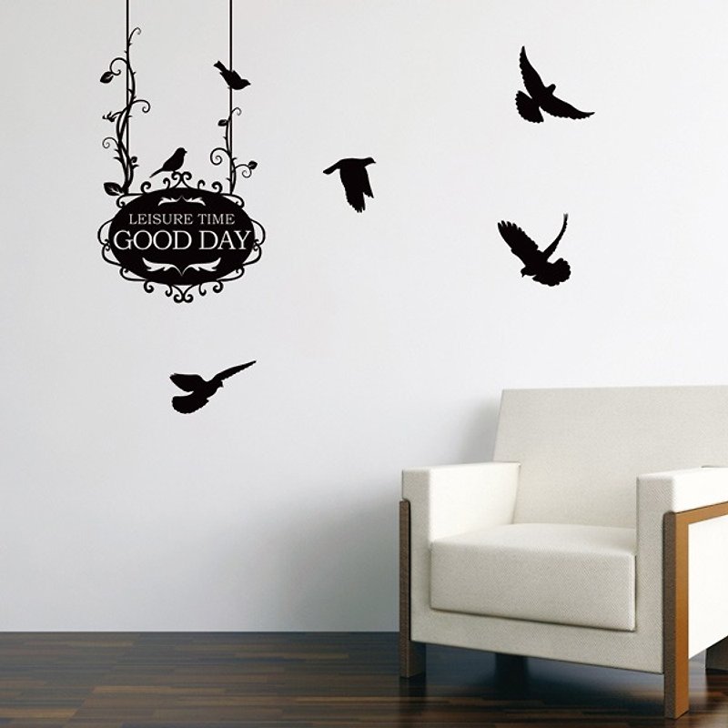 スマートデザインクリエイティブシームレスウォールステッカー小鳥看板（8色） - ウォールデコ・壁紙 - 紙 レッド