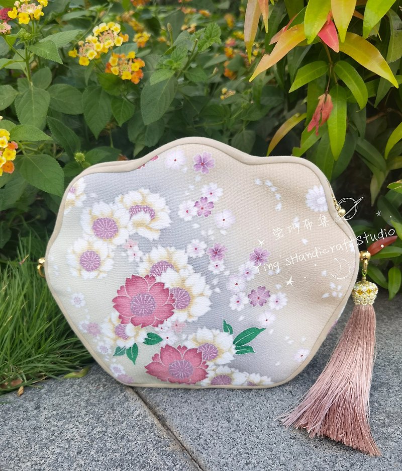 【New Product】【Original Patchwork Design】【Customized Gift】Sakura Dancing Fan Bag