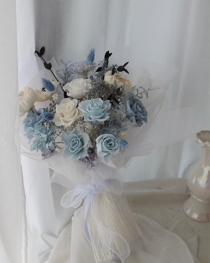 Immortal dried bouquet / custom bouquet - Dried Flowers & Bouquets - Other Materials Blue