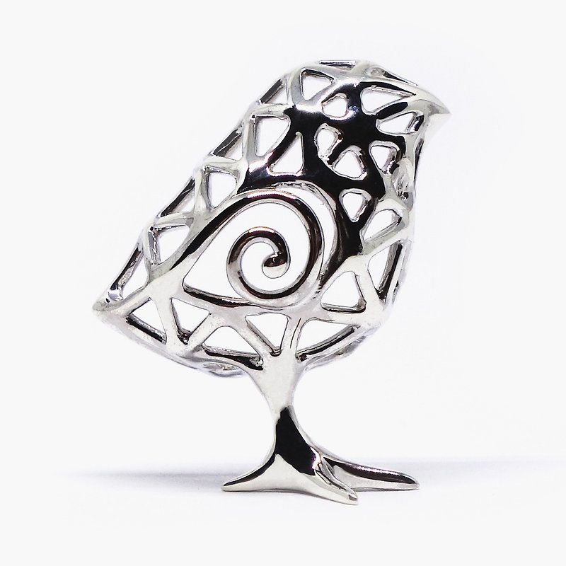 Chick SV925 broach【Pio by Parakee】小雞胸針 - 銀 - - Brooches - Other Metals Silver