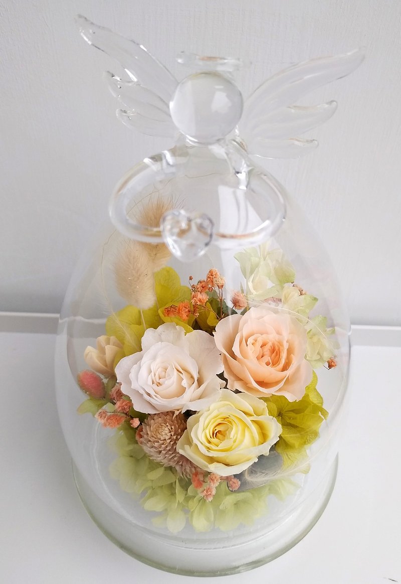 漫森態 不凋花玻璃罩 玻璃盅 天使花盅 - 乾花/永生花 - 植物．花 多色
