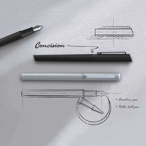 IWI 【客製化禮物】IWI Concision 簡約鋼筆 #可加購刻字