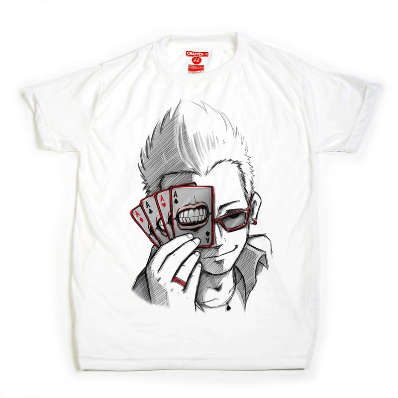 The card unisex men woman cotton mix Chapter One T-shirt - 男 T 恤 - 棉．麻 白色