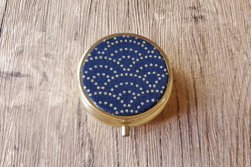 Hot stamping wavy style mini portable compartment pill box pill box round storage box small pill box - Storage - Cotton & Hemp 