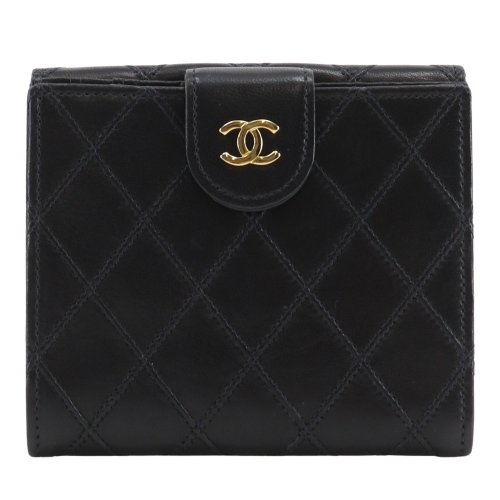 日本直送】シャネルCHANEL ビコローレ二つ折り財布Wホックココ