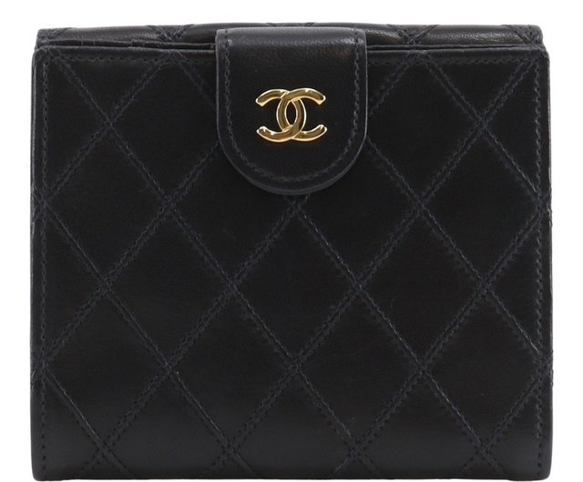 日本直送】シャネルCHANEL ビコローレ二つ折り財布Wホックココ