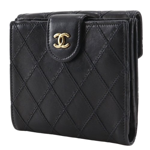 日本直送】シャネルCHANEL ビコローレ二つ折り財布Wホックココ