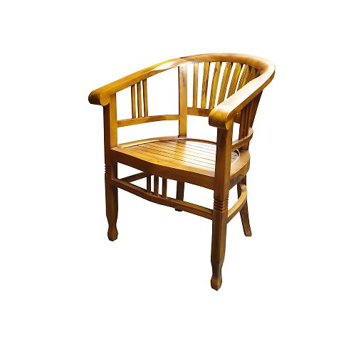 吉迪市 JatiLiving 【吉迪市100%全柚木家具】UNC9-09 柚木圓弧椅背造型椅 沙發椅