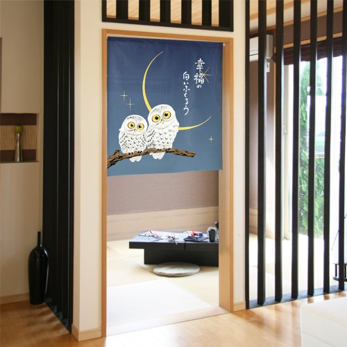 Moonstar House 星月屋 【預訂】日本製 月夜貓頭鷹短門簾