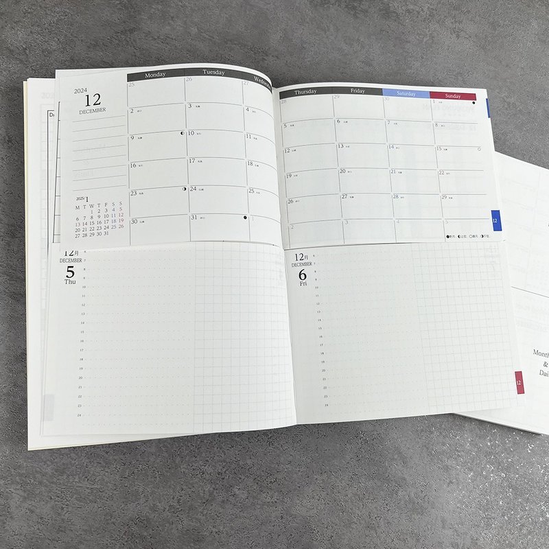 Planner January 2025 A5 B6 Refill Monthly Daily Separate - สมุดบันทึก/สมุดปฏิทิน - กระดาษ 