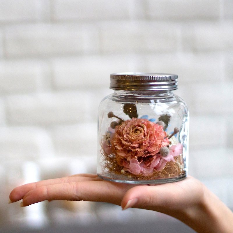 [palm] flowers in the bottle / / dry flowers / / eternal flowers / / Valentine's Day / / graduation gift / / birthday gift - Dried Flowers & Bouquets - Plants & Flowers Pink