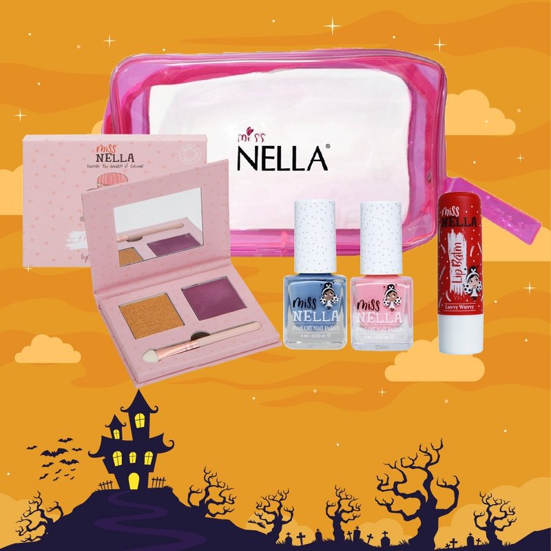 Halloween Limited //【Miss NELLA】Children's Safety Makeup Scary Deluxe 5 Set-Vampire Ghost - Eye Makeup - Other Materials Multicolor