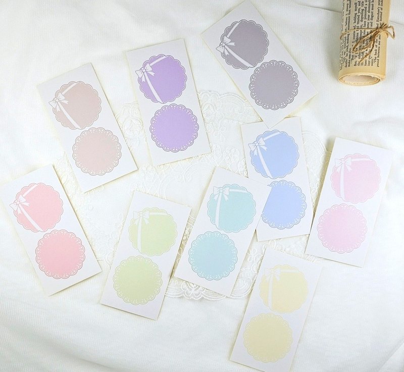Ribbon Doily Sticker Part 1 - 貼紙 - 紙 多色