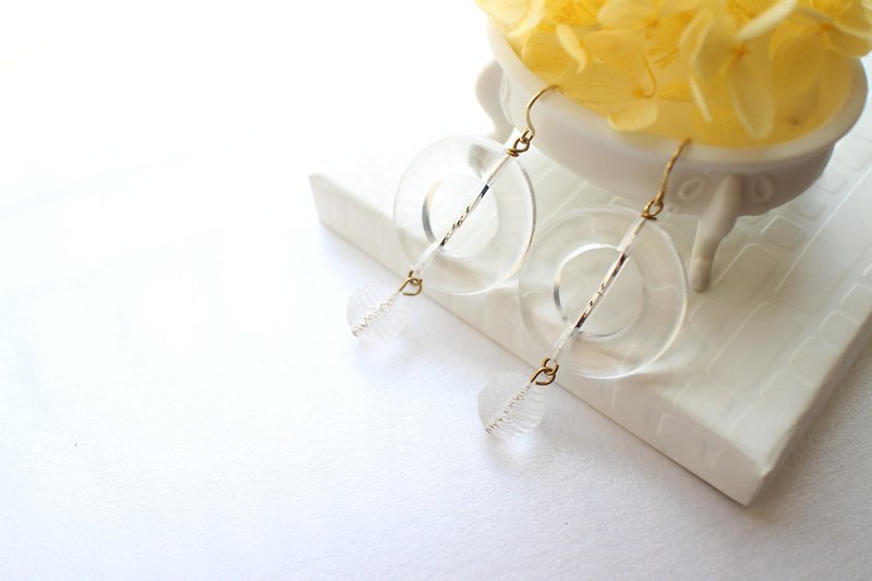 Fairy-brass earrings - Earrings & Clip-ons - Acrylic Transparent