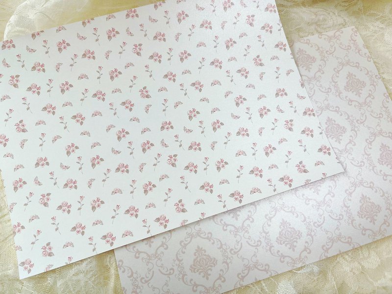 rose damask pearl paper - อื่นๆ - กระดาษ หลากหลายสี