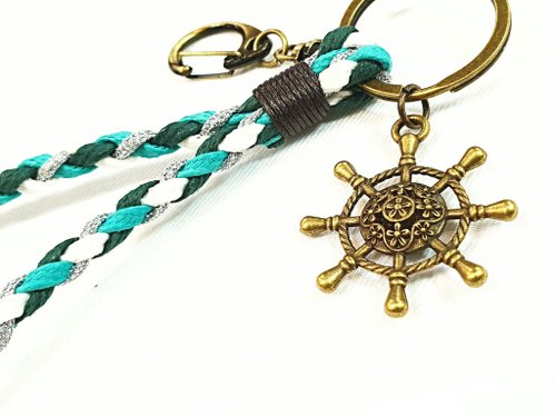 Paris。Le Bonheun Handmade Paris*Le Bonheun。幸福手作。舵。臘線編織鑰匙圈