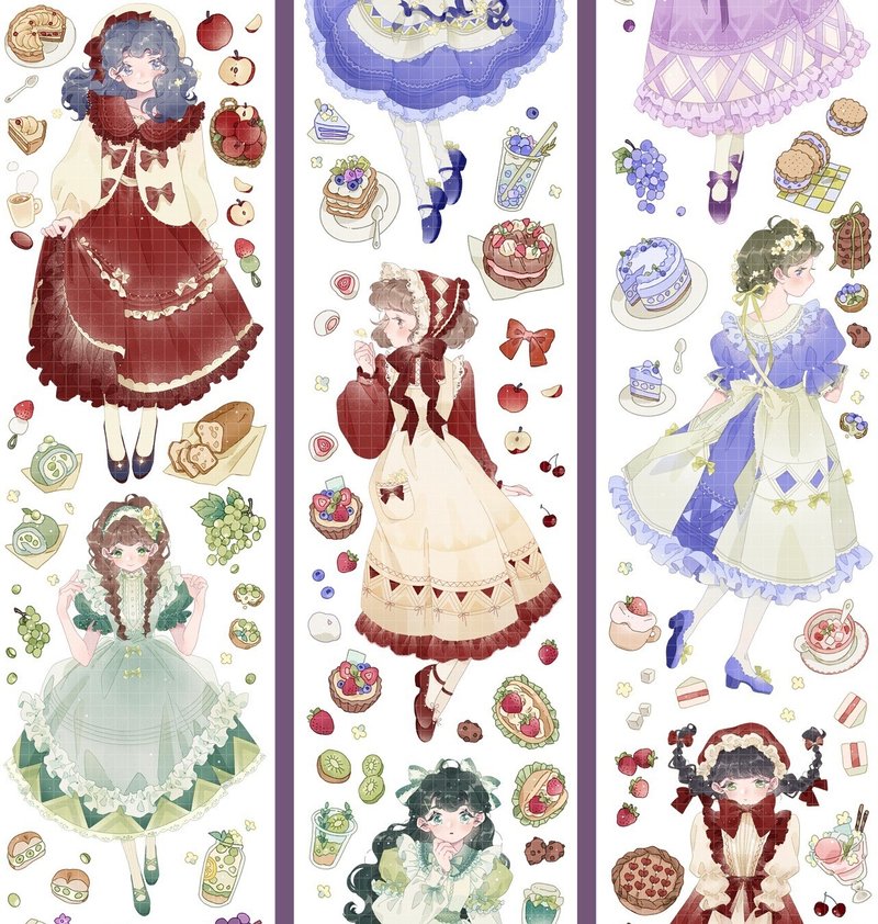 四季卷首語 PET 和紙膠帶 貝殼光 - 貼紙 - 其他材質 多色