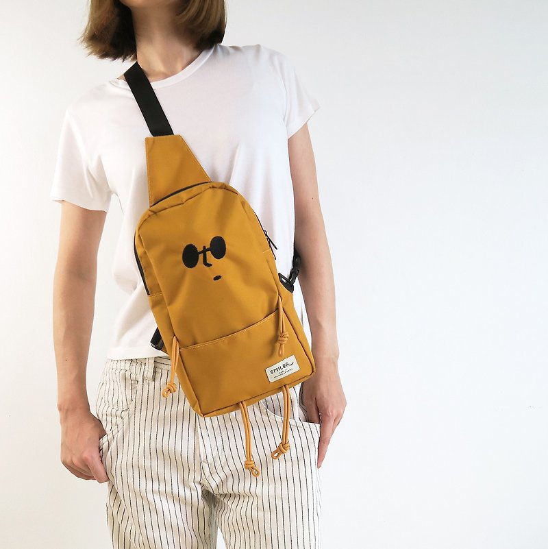 Yellow Buddy - Unisex Shoulder Bag - Messenger Bags & Sling Bags - Nylon Yellow