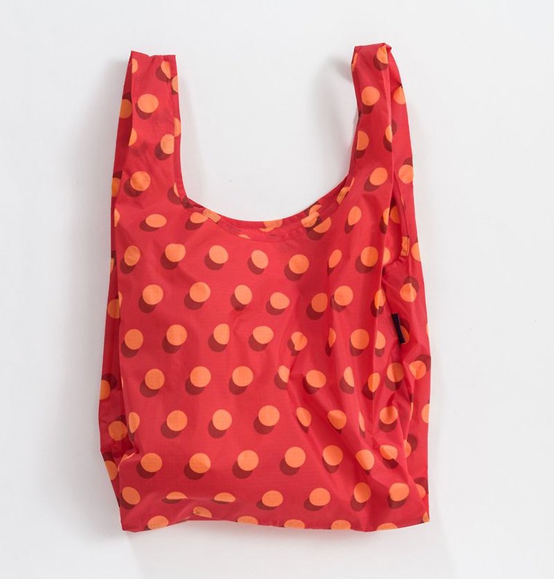 【絕版印花】BAGGU環保收納購物袋- 紅底波點 - 手袋/手提袋 - 防水材質 紅色
