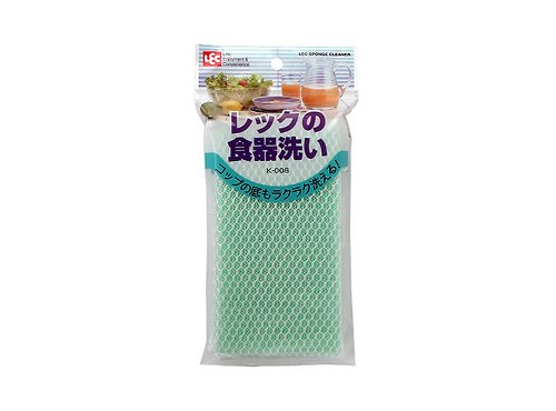 日本 LEC 台灣經銷 (唯可) 【日本LEC】食器清潔海綿(藍綠&粉紅隨機出貨)