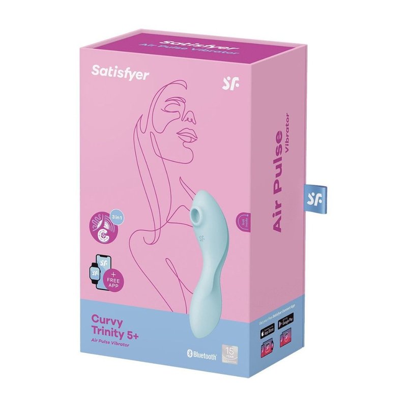 Curvy Trinity 5+ 連APP陰蒂吸吮+震動按摩棒 - 情趣用品 - 矽膠 多色