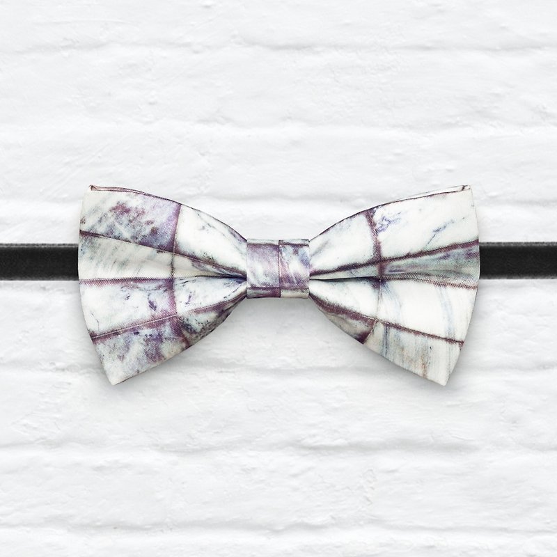 Style 0257  Marble Print Bowtie - Modern Boys Bowtie, Toddler Bowtie Toddler Bow tie, Groomsmen bow tie, Pre Tied and Adjustable Novioshk - Chokers - Other Materials White